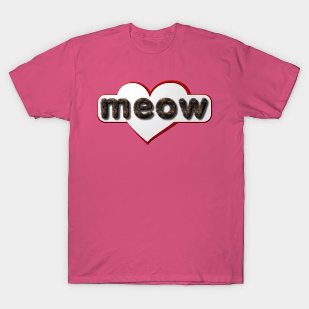 Meow T-Shirt by TheTipsyRedFox